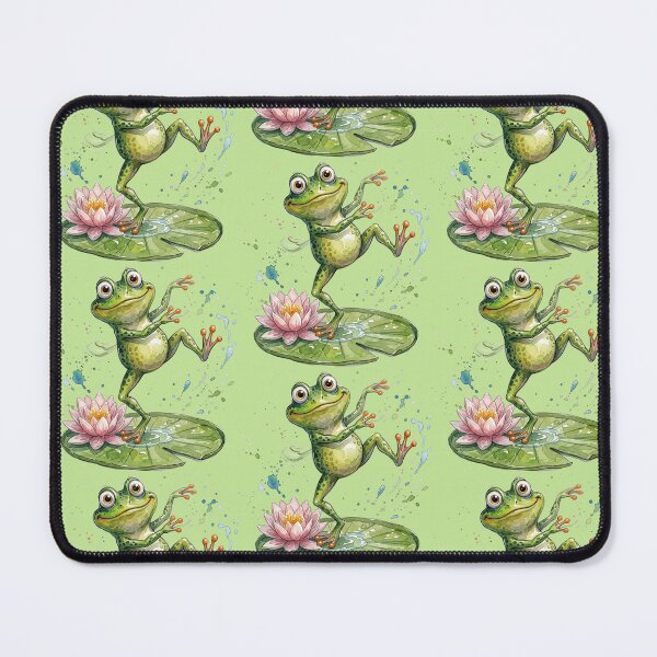 Item preview, Aesthetic Watercolor Cottagecore Frog on Lily Pad - b designed and sold by chriswo-design.