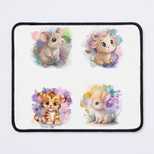 Item preview, Cute Chinese Zodiac Animals Part 1 Sticker Sheet designed and sold by Angellacelin.