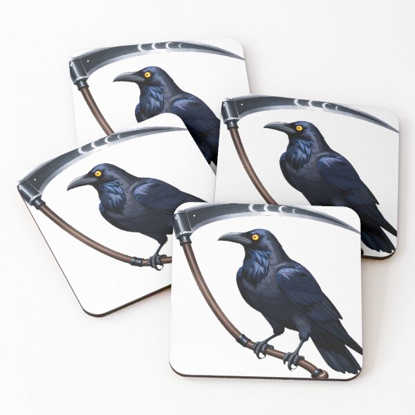Item preview, Raven on Scythe with Moon Phases designed and sold by IllumeInk.