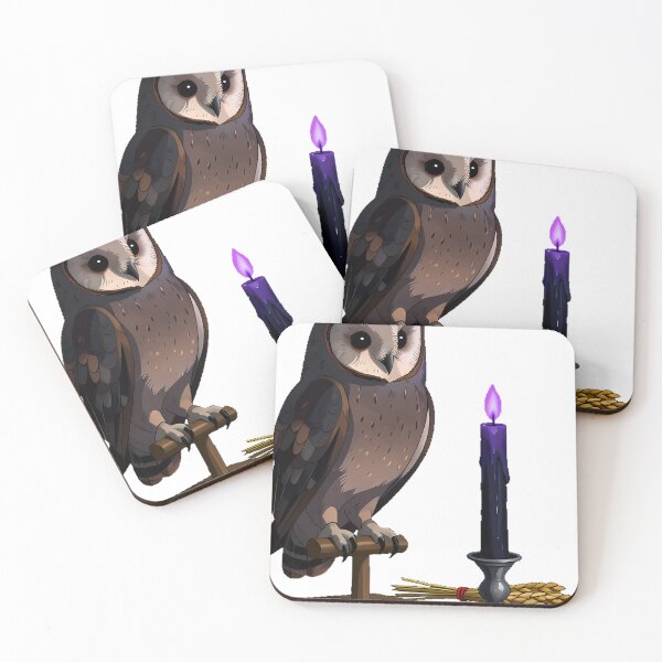 Item preview, Black Owl with Candle and Wheat designed and sold by IllumeInk.