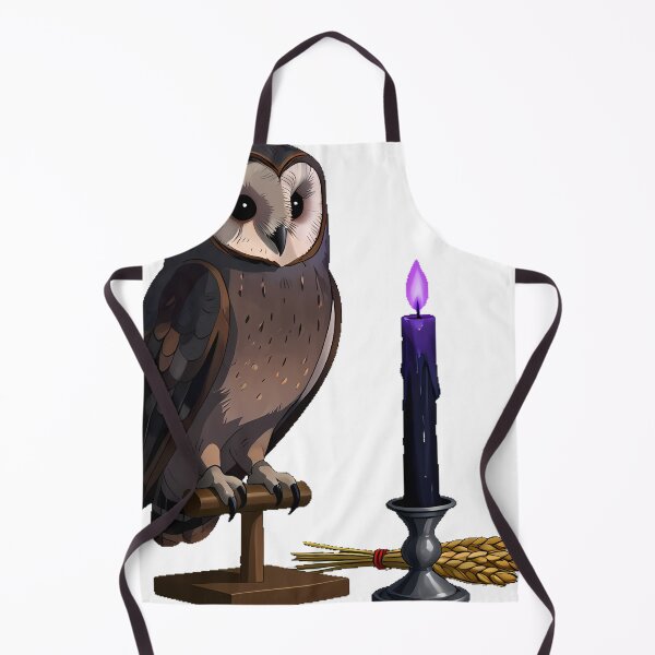 Item preview, Black Owl with Candle and Wheat designed and sold by IllumeInk.