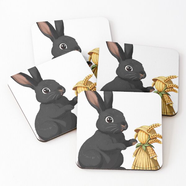 Item preview, Black Hare with Corn Dolly designed and sold by IllumeInk.