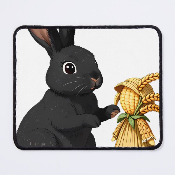 Item preview, Black Hare with Corn Dolly designed and sold by IllumeInk.
