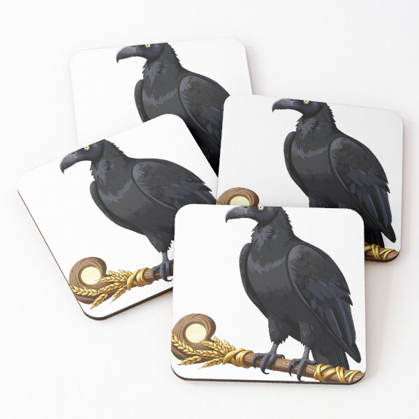 Item preview, Black Vulture with Harvest Staff designed and sold by IllumeInk.