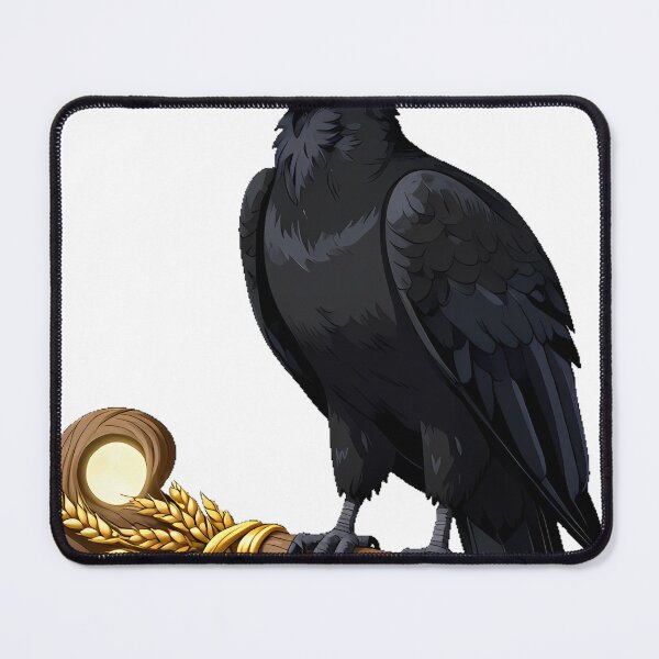 Item preview, Black Vulture with Harvest Staff designed and sold by IllumeInk.