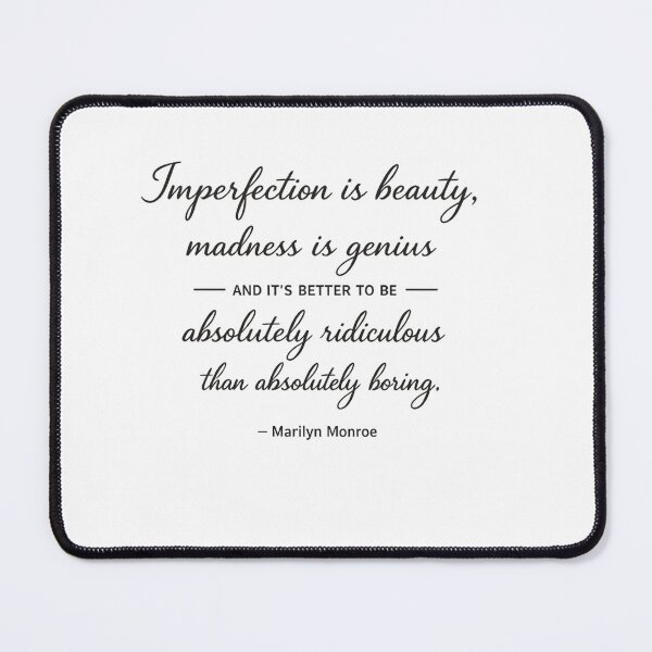 Item preview, Imperfection Is Beauty Quote Typography | Inspirational Marilyn Monroe Inspired Aesthetic Design designed and sold by MimiSabu.