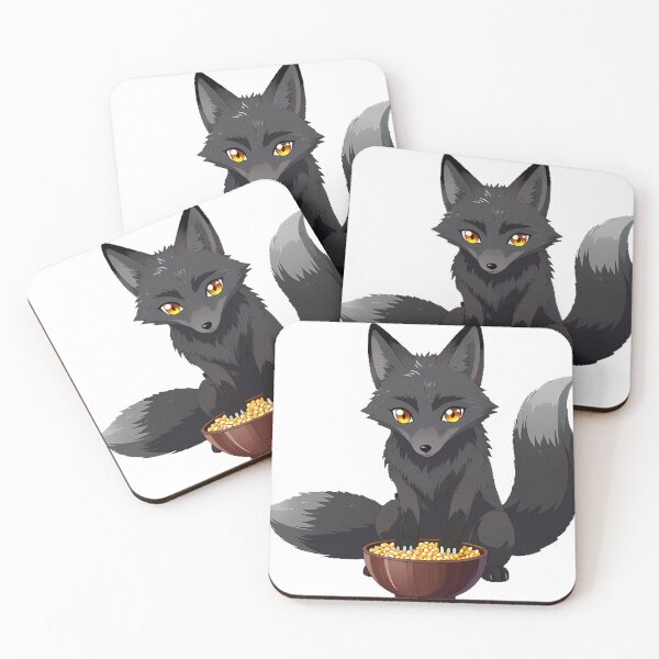Item preview, Black Fox with Offering Bowl designed and sold by IllumeInk.