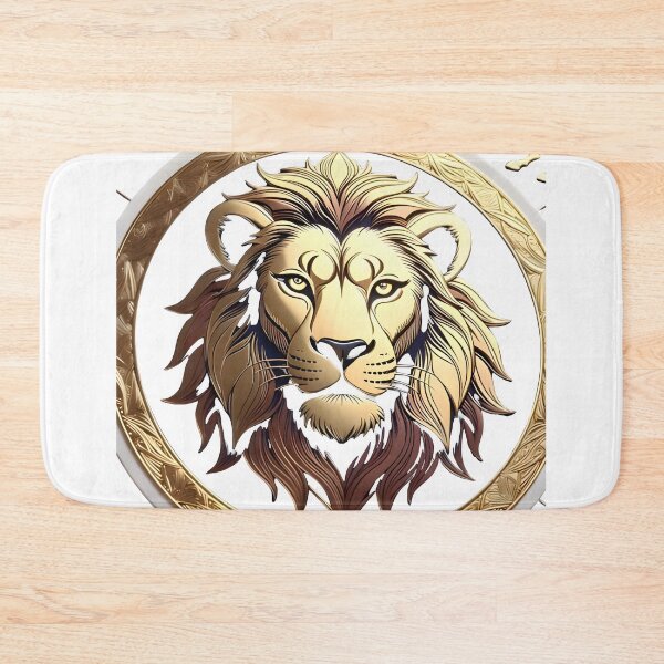 Item preview, Leo Golden Lion Zodiac Medallion designed and sold by Zodiac Celestial Art.