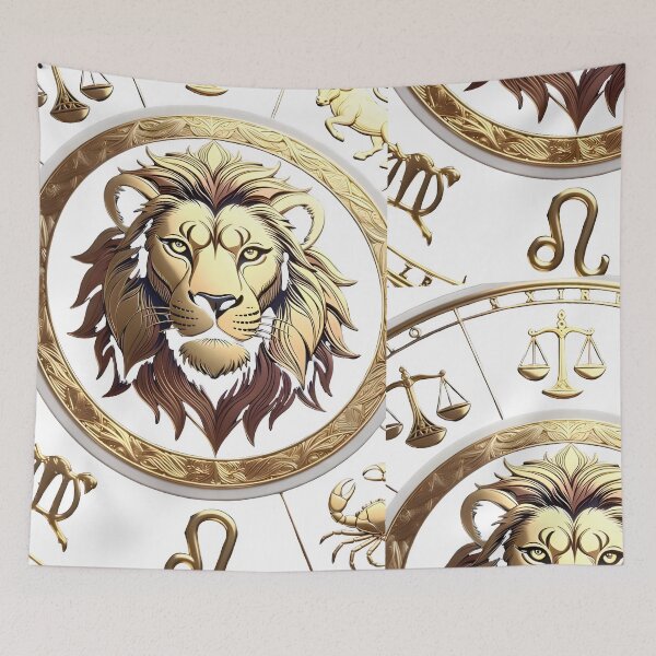 Item preview, Leo Golden Lion Zodiac Medallion designed and sold by Zodiac Celestial Art.