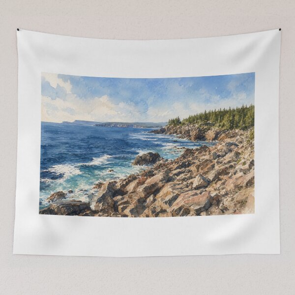 Item preview, Rugged coast  designed and sold by Island Art Studios.