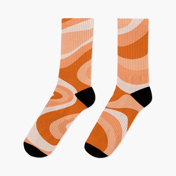 Item preview,  Liquid Swirl Retro Abstract in oranges tones, Cream, and White designed and sold by Differenceee.