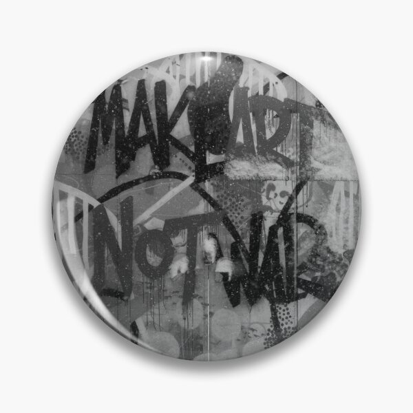 Item preview, Make art not war inspirational graffiti black and white photographic art print designed and sold by Astrid Arkhangelsky.