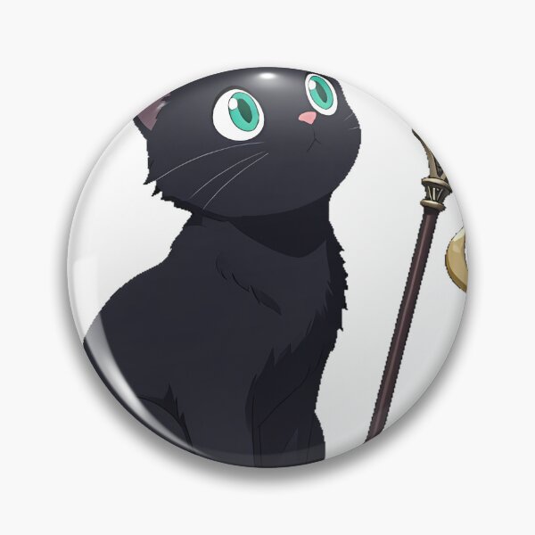 Item preview, Black Cat with Scythe and Moon designed and sold by IllumeInk.