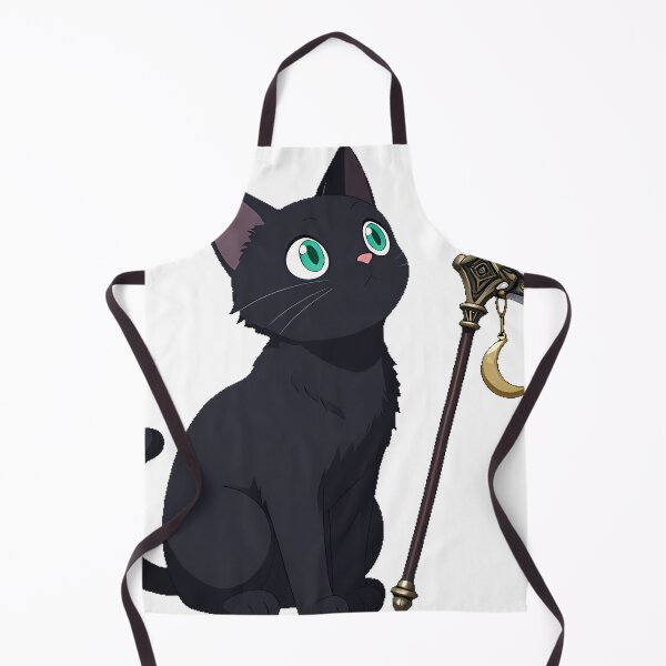 Item preview, Black Cat with Scythe and Moon designed and sold by IllumeInk.