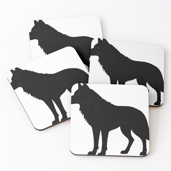 Item preview, Black Wolf Harvest Moon Silhouette designed and sold by IllumeInk.