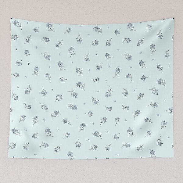 Item preview, Forget Me Not Blue Floral Seamless Pattern - Delicate Hand Drawn Flowers designed and sold by NuvoraNest.