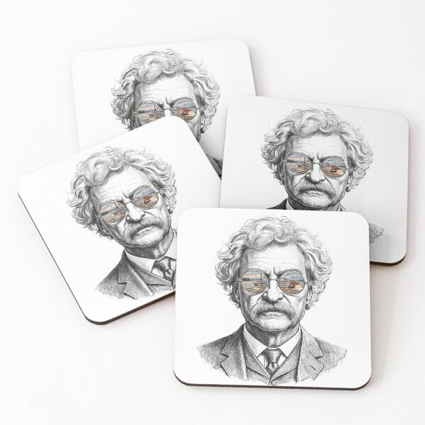 Item preview, Mark Twain Mississippi Steamboat Glasses Reflection designed and sold by Bad-Decisions-Designs.