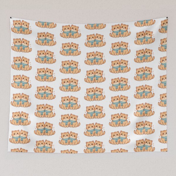 Item preview, Cute Couple Kitty – Kawaii Cat Love Illustration | Romantic Cats Gift designed and sold by Silentshelf.