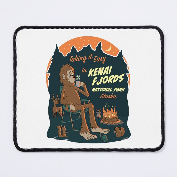 Item preview, Taking It Easy in Kenai Fjords National Park Bigfoot designed and sold by John Morris Illustration.