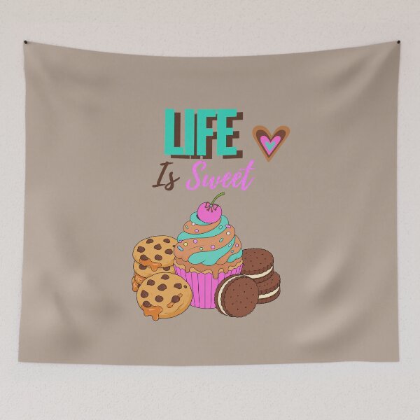 Item preview, Life Is Sweet – Cute Cupcake & Cookies designed and sold by Aimetoi.