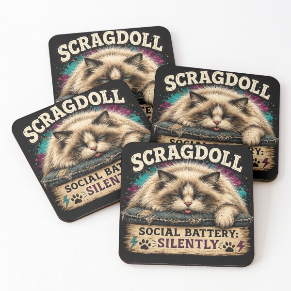 Item preview, Scragdoll Social Battery 1% | Funny Ragdoll Cat Shirt | Introvert Cat Lover Gift designed and sold by EverclearDesign.