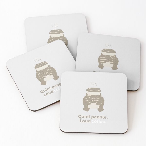 Item preview, Quiet People Loud Coffee Illustration designed and sold by VibeShift Studio.