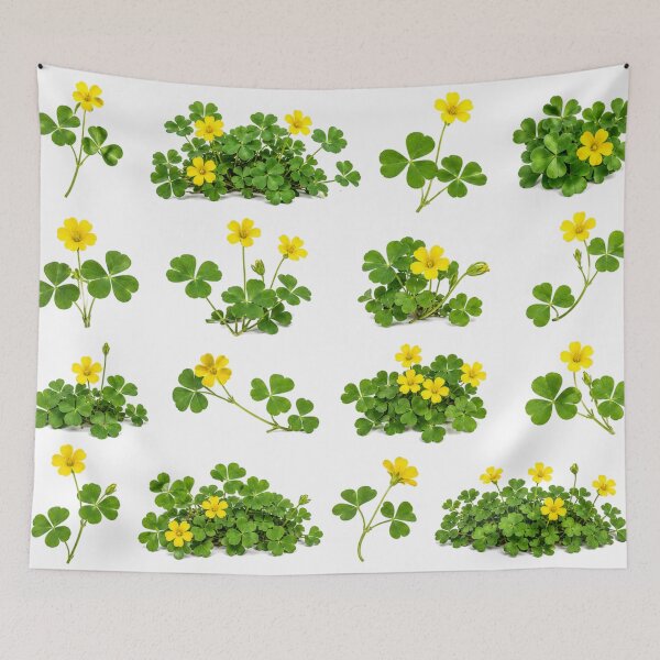 Item preview, Yellow Wood Sorrel Clover Field Wildflowers Botanical designed and sold by Rehnair.