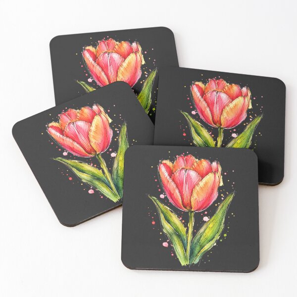 Item preview, Tulip Watercolor Art – Elegant Botanical Floral Illustration designed and sold by ColorSplash123.