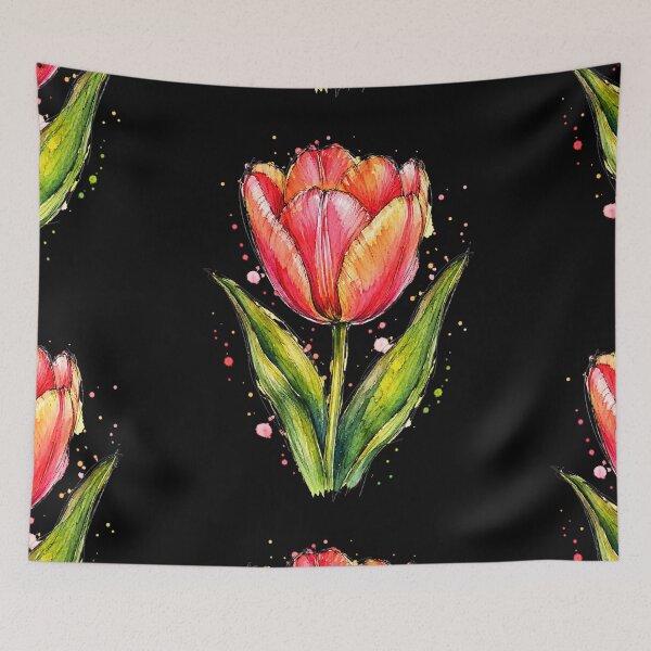 Item preview, Tulip Watercolor Art – Elegant Botanical Floral Illustration designed and sold by ColorSplash123.