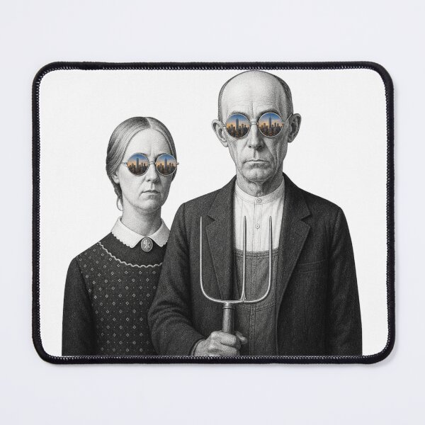 Item preview, American Gothic Iconic Art Sunglasses Reflection designed and sold by Bad-Decisions-Designs.