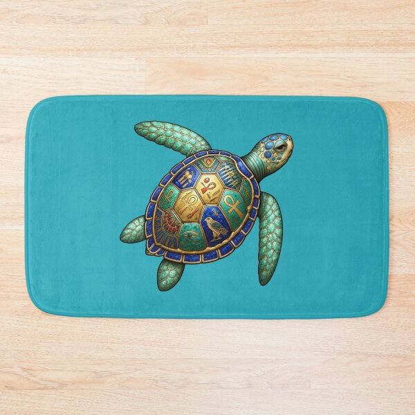 Item preview, Sacred Ankh Turtle | Ancient Egyptian Sea Turtle with Eye of Horus designed and sold by Zaru Art Studio.