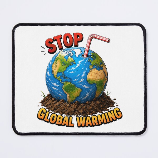 Item preview, Stop Global Warming – Save Every Drop Earth Climate Change Cartoon designed and sold by Visual Chillout by GP .