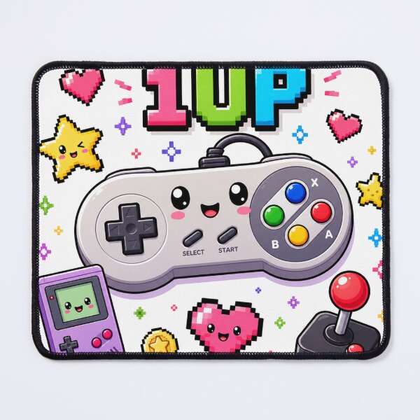 Item preview, Cute Retro Gaming Controller 1UP designed and sold by MWprint.