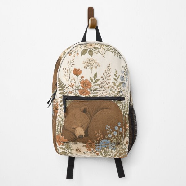 Item preview, Sleeping Woodland Bear Botanical Illustration designed and sold by nouhaZN.