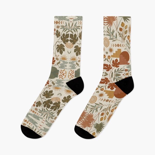 Item preview, Warm Earthy Boho Botanical Seamless Pattern designed and sold by thetravelinguu.