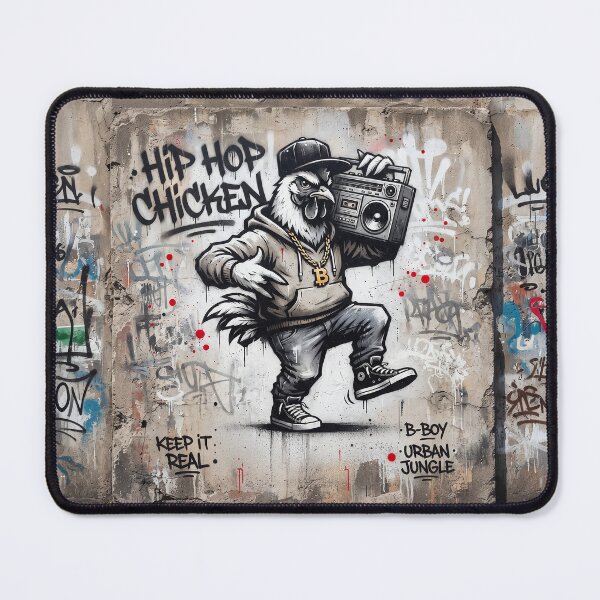 Item preview, Hip Hop Chicken Street Art designed and sold by Home Decor Art.