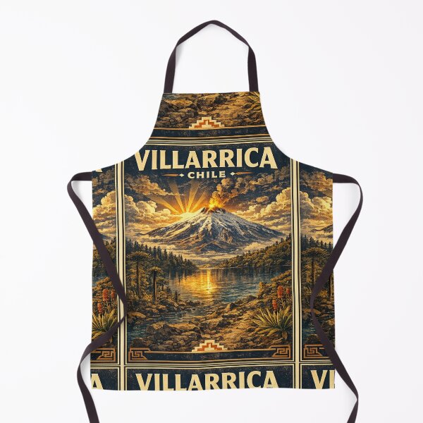 Item preview, Villarrica Volcano Chile Vintage WPA Travel Poster | Retro Hiking Adventure | Snow-Capped Volcano Art | Chile National Park Souvenir designed and sold by Globalcitytees.