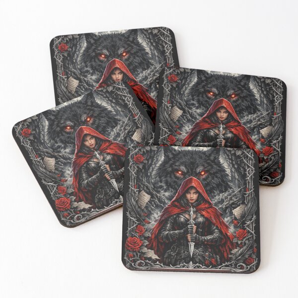 Item preview, Red Riding Hood T-Shirt | Gothic Wolf and Roses Fairytale Art designed and sold by LintonGriffin.