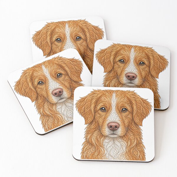 Item preview, Intricate Nova Scotia Duck Tolling Retriever designed and sold by PaintedbyCarol.