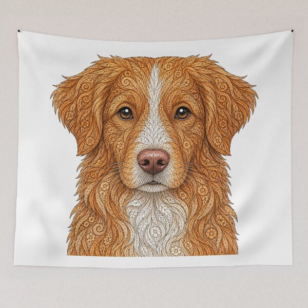 Item preview, Intricate Nova Scotia Duck Tolling Retriever designed and sold by PaintedbyCarol.