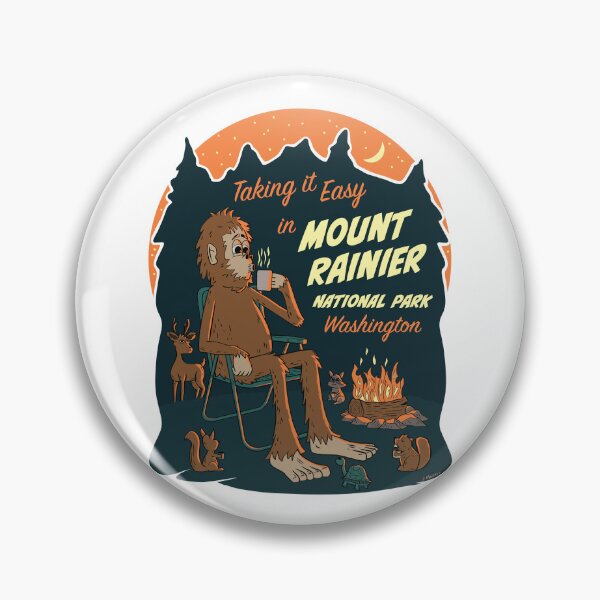 Item preview, Taking It Easy in Mount Rainier National Park Bigfoot designed and sold by John Morris Illustration.