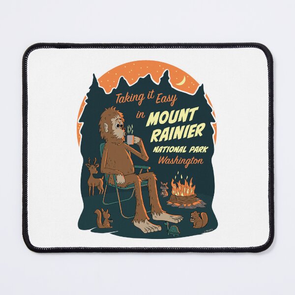 Item preview, Taking It Easy in Mount Rainier National Park Bigfoot designed and sold by John Morris Illustration.