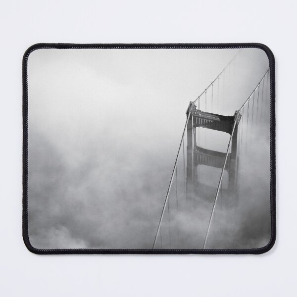 Item preview, Above the Golden Gate Bridge, San Francisco, United States black and white aerial photograph designed and sold by Astrid Arkhangelsky.