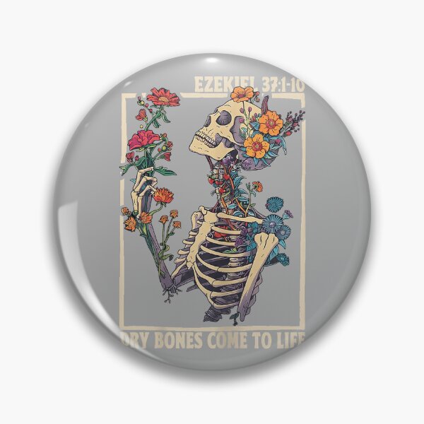 Item preview, Dry Bones Come to Life Skeleton Floral Ezekiel 37 10 Faith designed and sold by GreggRoss.