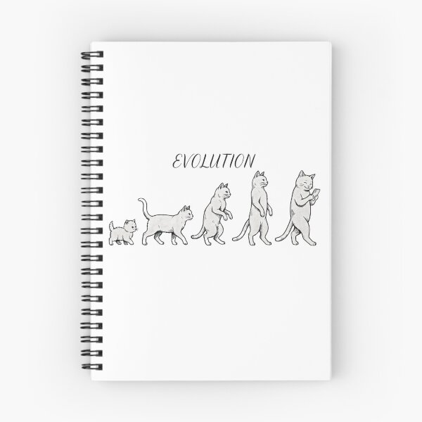Item preview, Cat Evolution Funny Technology Modern Monochrome Ink Line Art designed and sold by Nakrisa.
