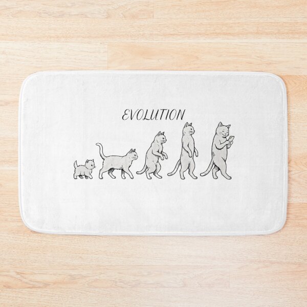 Item preview, Cat Evolution Funny Technology Modern Monochrome Ink Line Art designed and sold by Nakrisa.