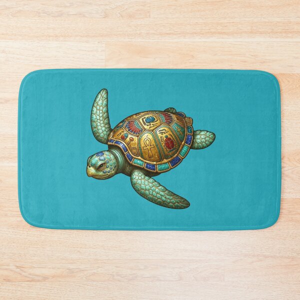 Item preview, Emerald Egyptian Sea Turtle | Scarab & Ankh Ancient Symbol Art designed and sold by Zaru Art Studio.