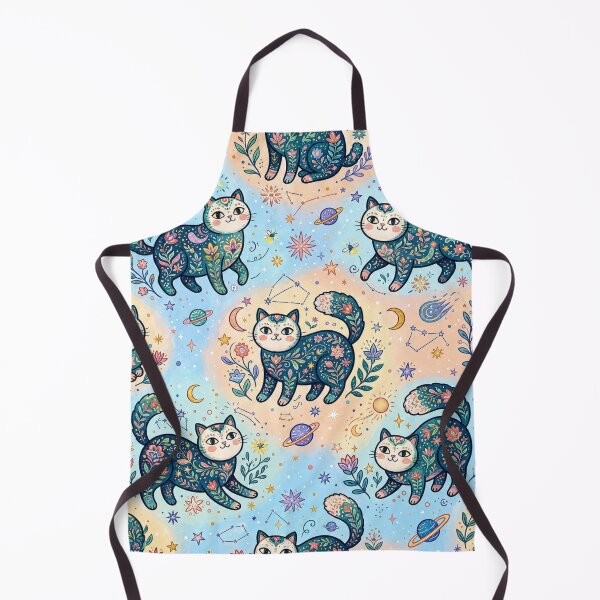Item preview, Moonlit Cosmic Cats Pattern designed and sold by Iampoji.