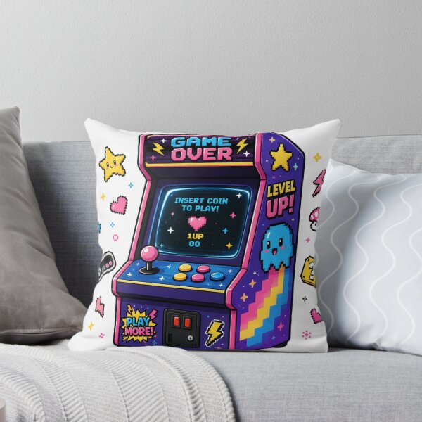 Item preview, Colorful Retro Game Over Arcade Machine designed and sold by MWprint.