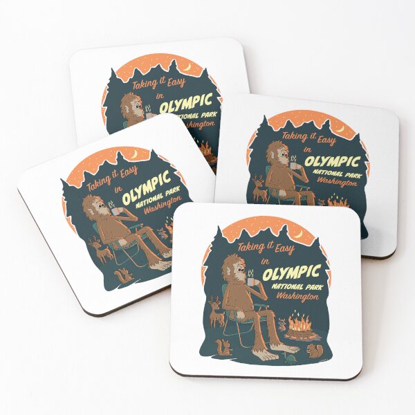 Item preview, Taking It Easy in Olympic National Park Bigfoot designed and sold by John Morris Illustration.
